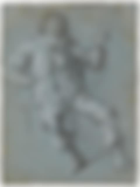 A MAN, SEATED, RAISING A GLASS IN HIS LEFT HAND, HIS RIGHT HAND ON HIS RIGHT HAND ON HIS HIP (preview)