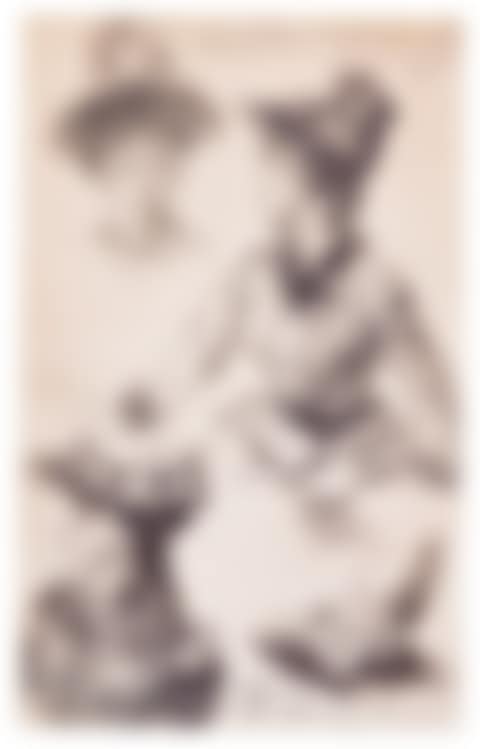 THREE STUDIES OF AN ELEGANT WOMAN AND A LEFT HAND (preview)
