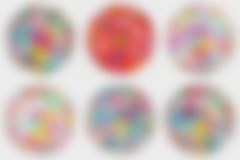 Set of six prints: Flower Colorful, Miracle Sparkles; Red Flower Ball; Charge into the Center of Consciousness; Multiverse, Flowers ; Beyond the Dimensions; Burying my face in the Field of Flower (preview)