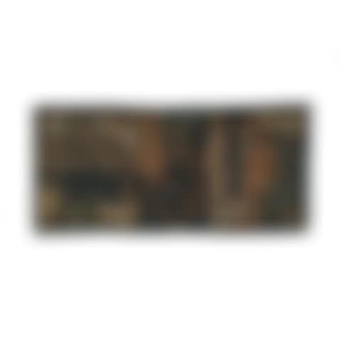 Fragment of wool tapestry representingpart of a “walled garden” with fenceopenwork, columns, plessis, seated lion holding apennant, fantastic animals, different flowersincluding irises, carnations and an arum (preview)