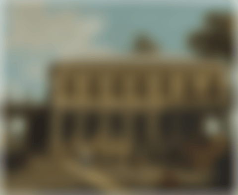 A Capriccio of the Prisons of San Marco Set in a Piazza with a Coach and Townsfolk (preview)