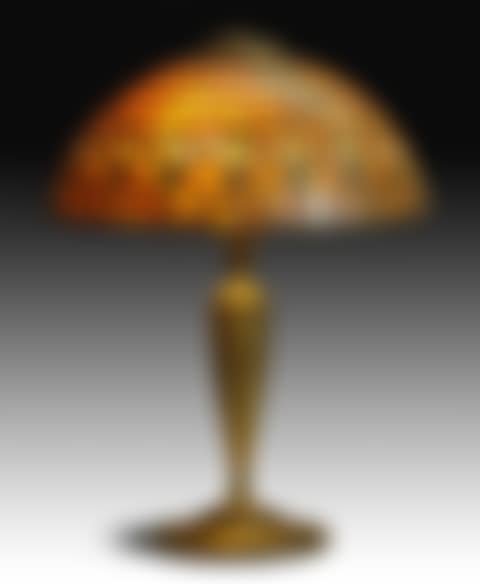 Tiffany Pomegranate Lamp with Dichroic Glass (preview)