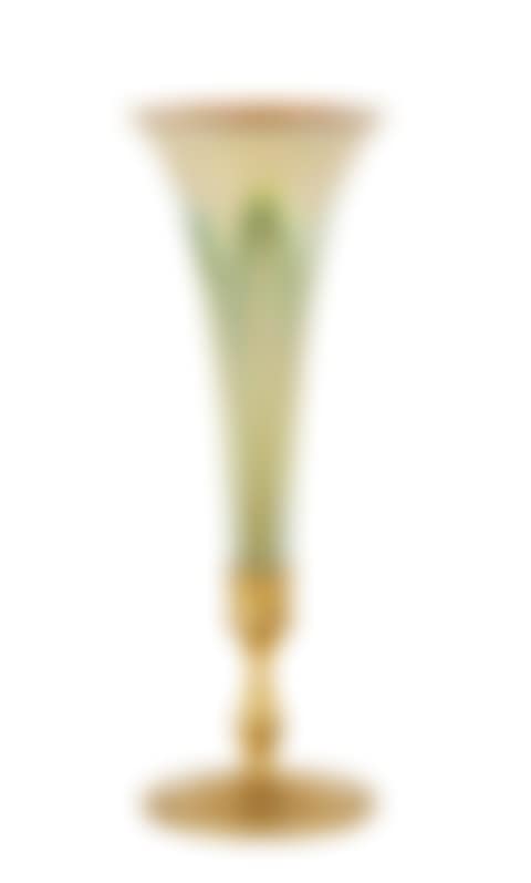 Pulled Feather Favrile Vase with Bronze Base (preview)