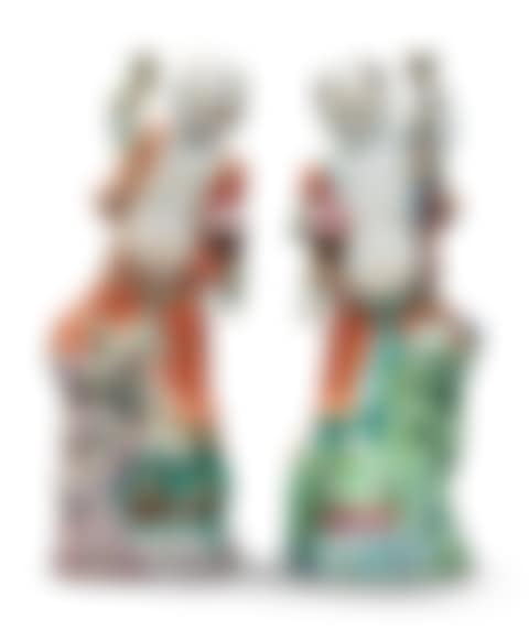 Two Rare Chinese Export Famille-rose Figures of Liuhai Qing Dynasty, Qianlong Period (preview)