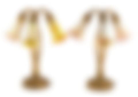 Pair of Tiffany Studios, New York, Three Light Lilies (preview)