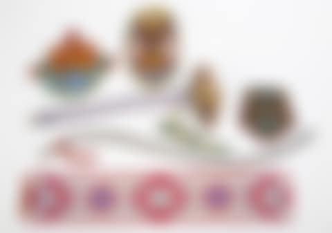 Group of Native American Beadwork and War Club (preview)