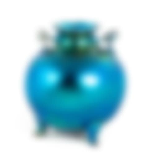 Steuben Blue Aurene Footed and Handled Vase (preview)
