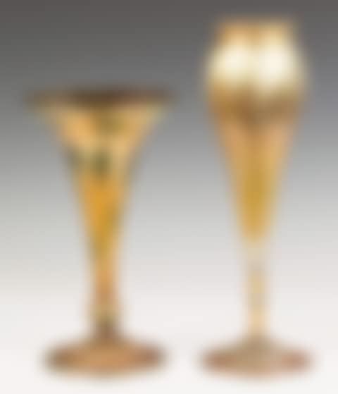 Tiffany Gold Iridescent Trumpet Vase (preview)