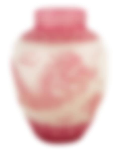 Steuben Rose and Alabaster Vase with Dragon Design (preview)