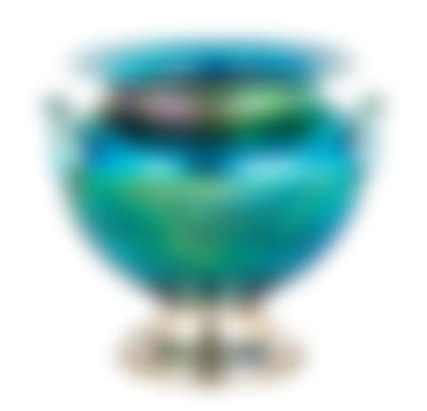 Steuben Blue Aurene Three Handled Vase (preview)
