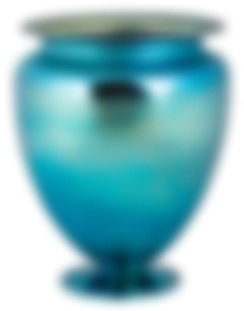 Large Steuben Blue Aurene Vase with Etched Rim (preview)