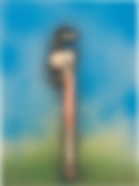 ”Big red wrench in a landscape” (preview)