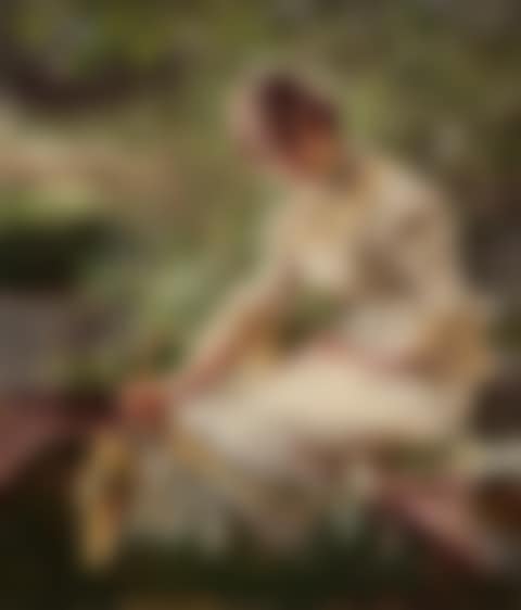 A Young Woman, Marie Triepcke, Sitting in a Boat (En ung pige, Marie Triepcke, siddende i en båd) (preview)