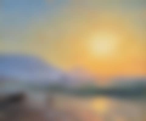 The sea in the evening light. (preview)