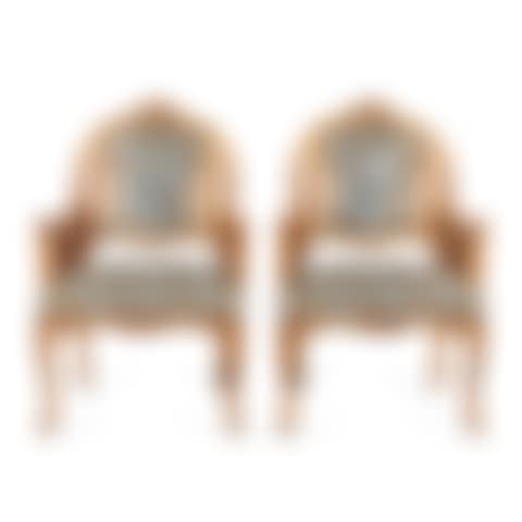 A Pair of Art Nouveau Style Carved Fruitwood Armchairs (preview)