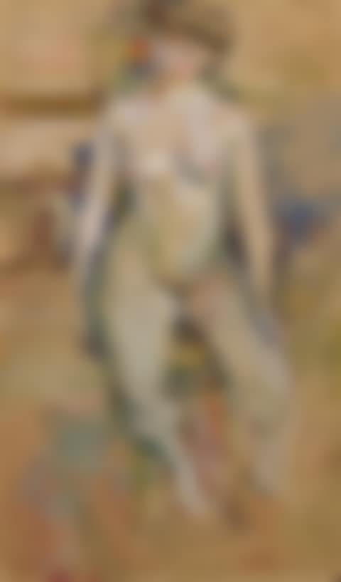 Femme nue assise sur un tabouret (preview)