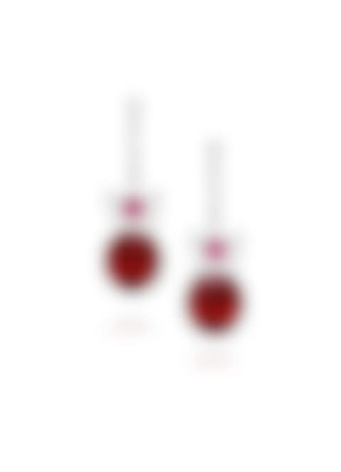 A Pair of Red Spinel, Ruby and Diamond Earrings (preview)