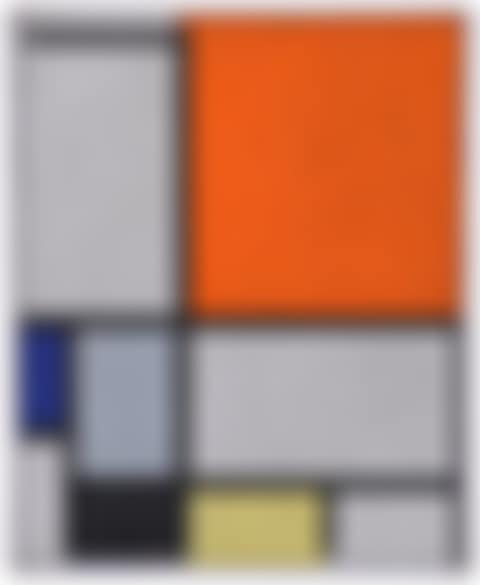 Composition with Large Red Plane, Blue, Gray, Black and Yellow (preview)