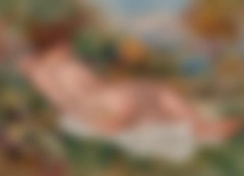 Femme nue couchée dans un paysage (preview)