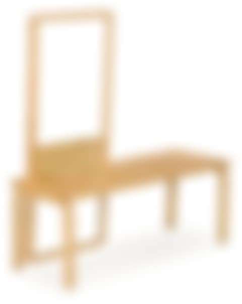 A rectangular birch mirror and a bench (preview)