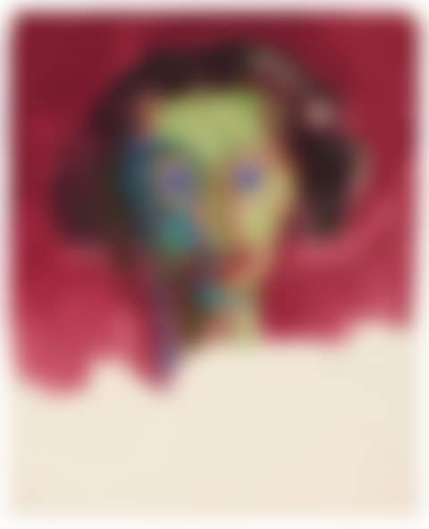 Portrait of a Woman (Green Face, en face) (preview)
