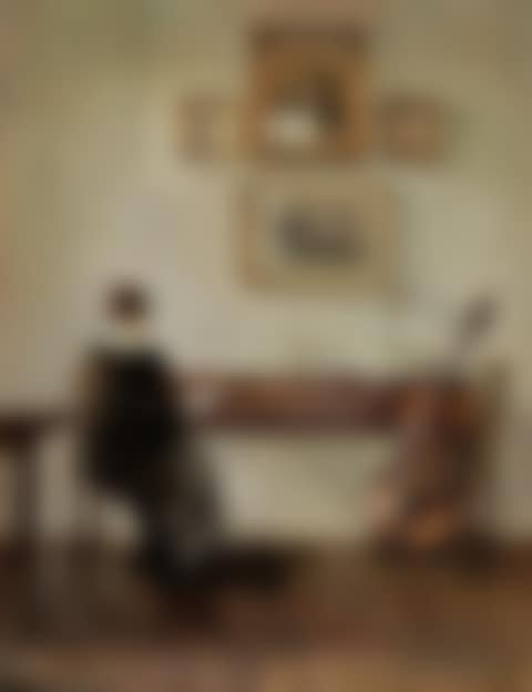 Interior with Woman Seen from Behind (Interiør med kvinde set bagfra) (preview)