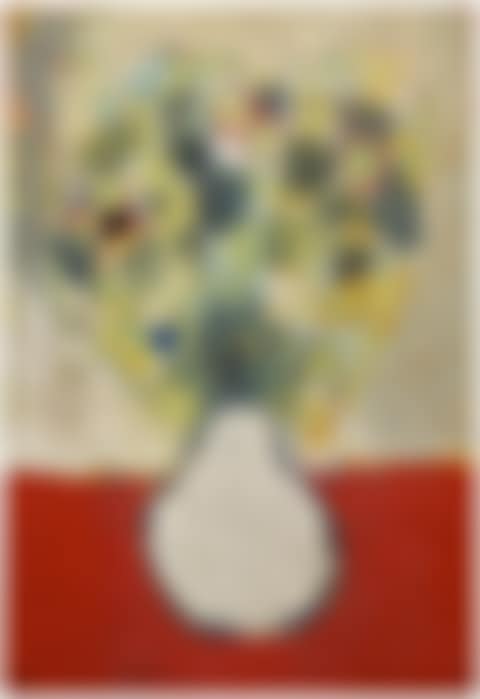 Fleurs sur fond rouge (preview)