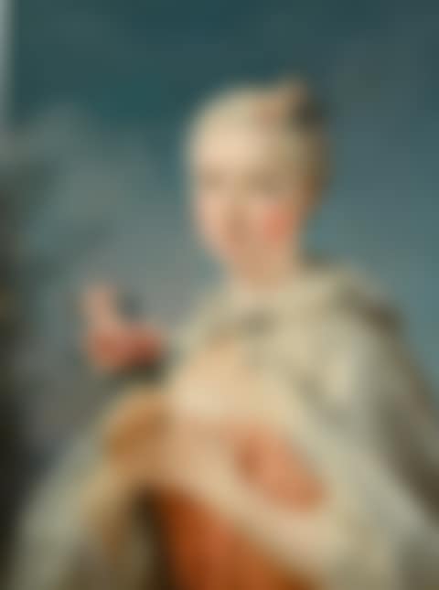 Portrait of a lady holding roses (preview)