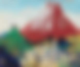 Red Mt. Fuji rising to the clouds (preview)