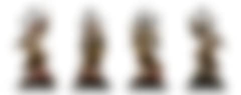 Four wood figures of four heavenly kings (preview)