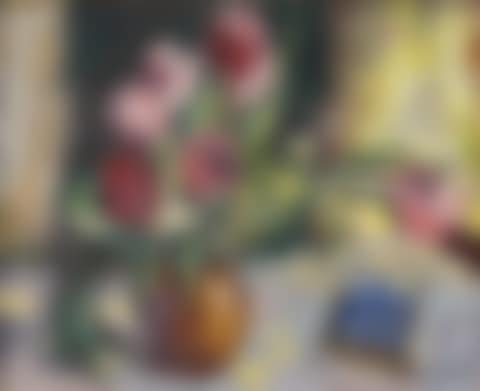 Floral still life with a book (preview)