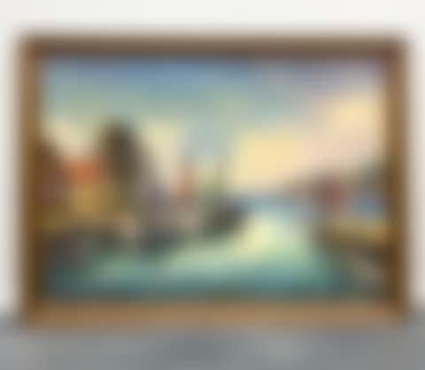 Harbor Landscape with boats (preview)