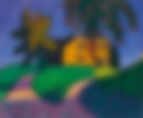 Gelbes Haus mit Apfelbaum (recto); Landschaft (verso) (preview)