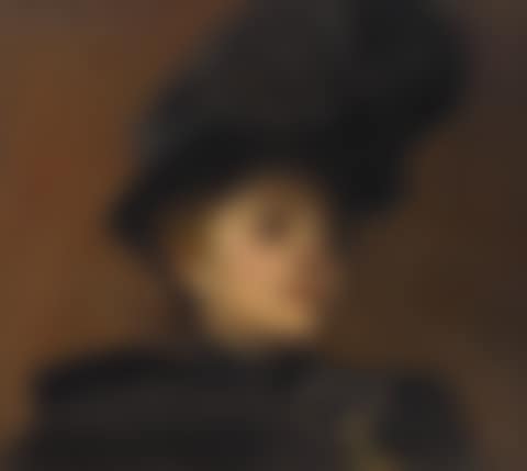 Portrait of a Woman with a Large Hat (preview)