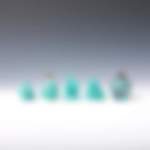 VARIETY OF TURQUOISE CARVED SNUFF BOTTLES 5 PIECES (preview)