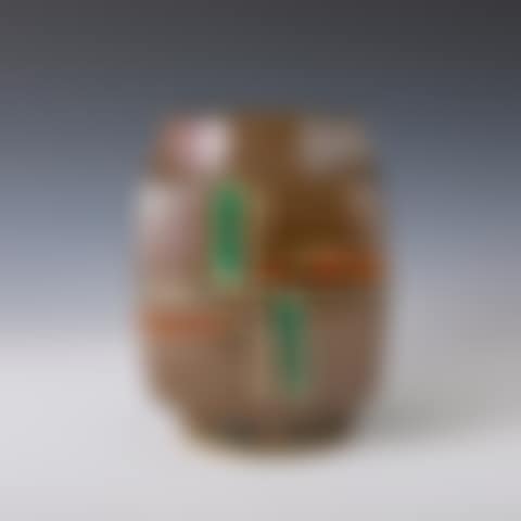 RED GLAZE PAINTED SQUARE JAR (preview)