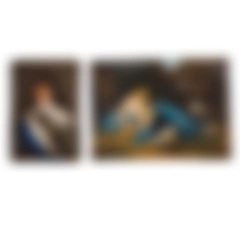 PLAQUE "PORTRAIT OF A GENTLEMAN" "A WOMAN READING" 2 PIECES (preview)