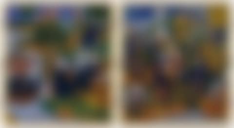 PAIRE DE PLAQUES REPRESENTANT LES FUNERAILLES DE MISENE ET LES PRODIGES ANNONCANT AU ROI LATINUS L'ARRIVEE D'ENEE  (preview)
