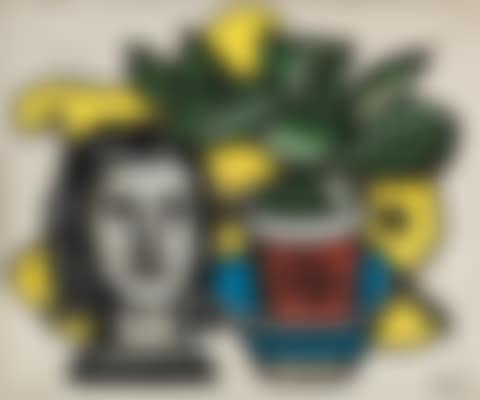 La statuette et le vase rouge (preview)