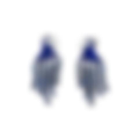 Pair of sapphire and enamel pendent earrings (preview)