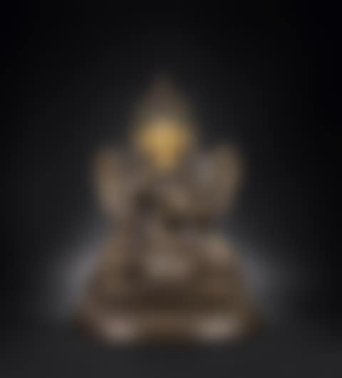 A COPPEER FIGURE OF TARA WITH TURQUISE INLAID (preview)