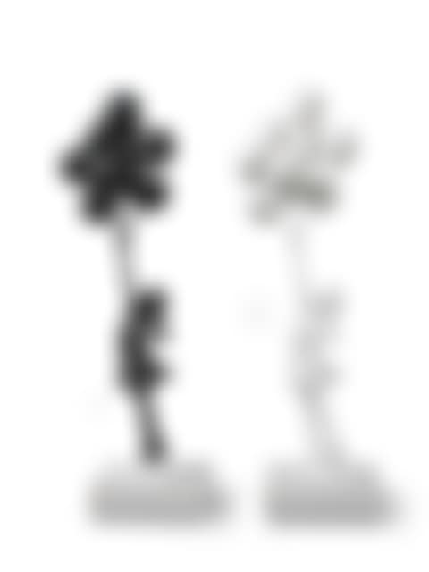Flying Balloons Girl (Black, White) (a set of 2) (preview)