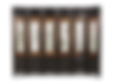 A SIX PANELS FAMILLE ROSE PORCELAIN WOOD SCREEN (preview)