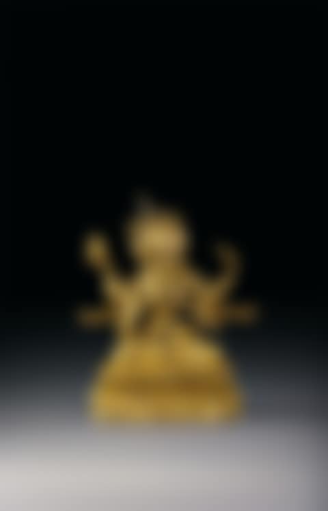 AN IMPERIAL GILT BRONZE FIGURE OF USHNISHAVIJAYA (preview)