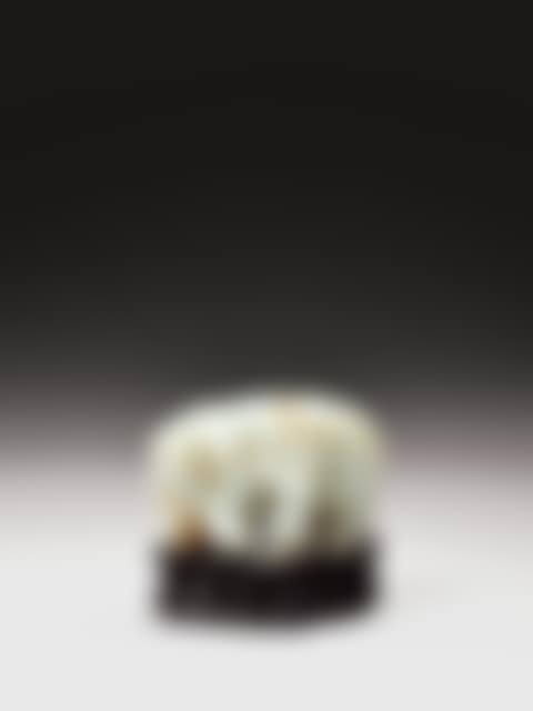 A CARVED CELADON JADE ELEPHANT <br/>QING DYNASTY (preview)
