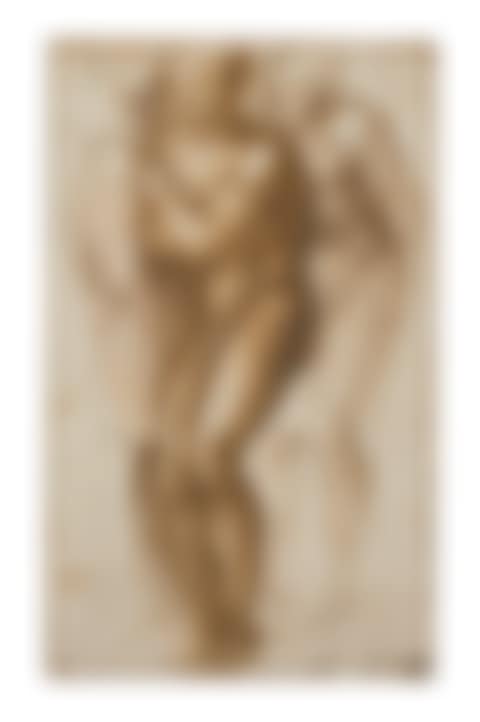 A nude man (after Masaccio) and two figures behind him (preview)