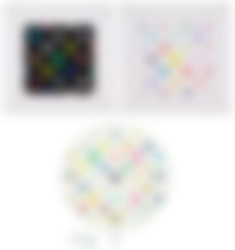 SUPERFLAT Monogram (Lemon & Green) with a Eye Love Superflat balloon kite (Three Works) | 超級扁平字母組合（檸檬色及綠色）及 EYE LOVE SUPERFLAT 氣球風箏（三件作品） (preview)