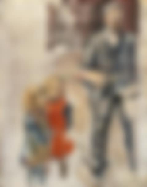 Self-portrait with children in the studio (preview)