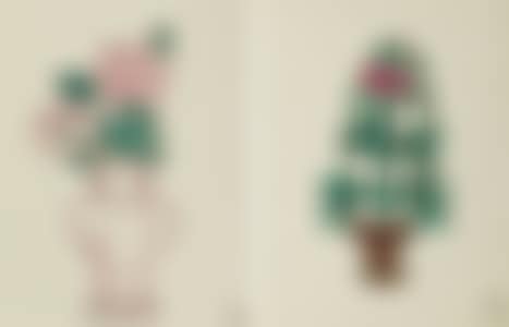 Roses; Evergreen Tree (A Pair) (preview)