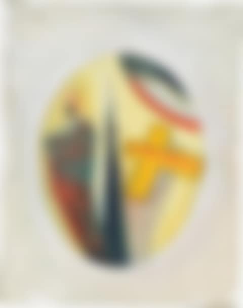 Ohne Titel (Ovales Bild mit Kreuz) (Untitled (Oval Picture with Cross)) (preview)